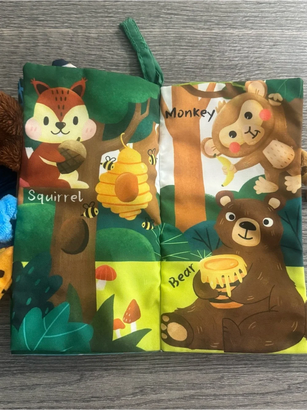 Hahaland Baby First Cloth Book Jungly Tails Soft Sensory Book 0M+